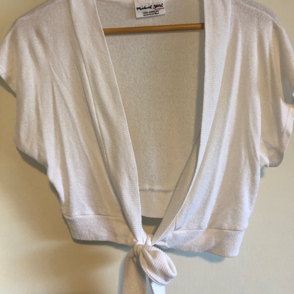 MICHAEL STARS Shine Wrap Top